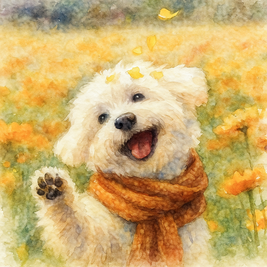 Watercolor dog delight